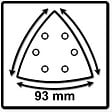 FESTOOL - Festool STF V93/6 P 180 GR /100 Abrasifs Granat (100 Pièces ) ( 497396 ) - vignette