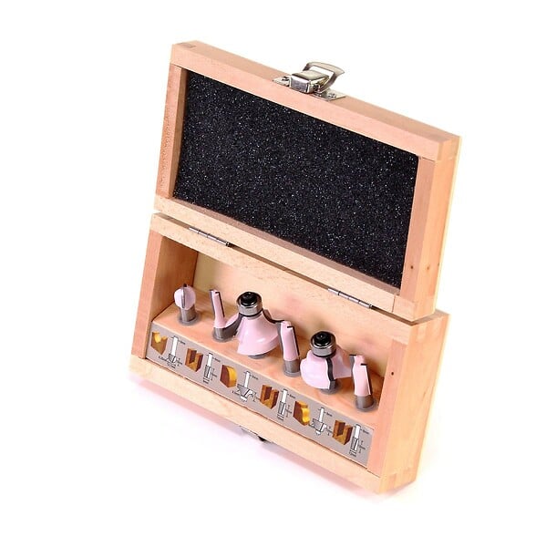 MAKITA - Coffret de 6 fraises MAKITA D-53540 pour défonceuse (queue 8mm) - large
