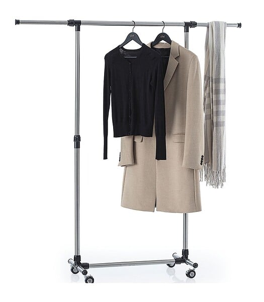 5 FIVE SIMPLY SMART - Penderie Portant à vêtements en Inox extensible en hauteur et largeur H 163 cm - large