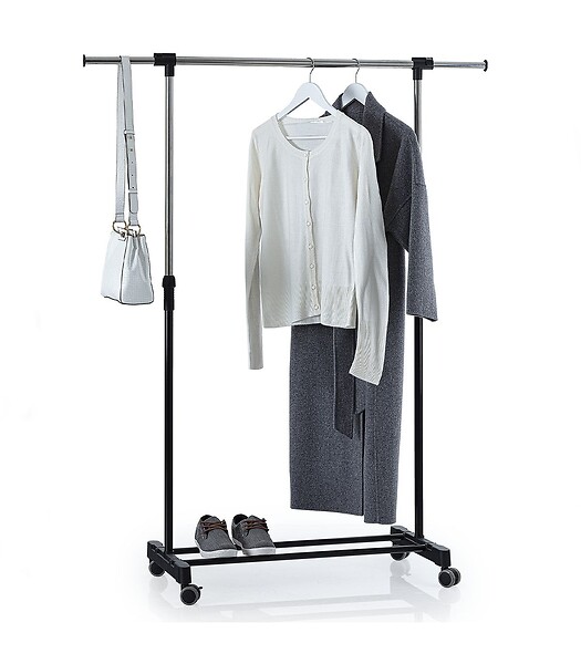 5 FIVE SIMPLY SMART - Penderie Portant à vêtements en Inox extensible en hauteur et largeur H 165 cm - large