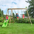 TP TOYS - Portique Forest TP 2 Balançoires 1 Glissière plateforme 1m - vignette