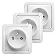 MC KENZIE - Prises 2P+T saillie Easy - Blanc - Lot de 3 - vignette