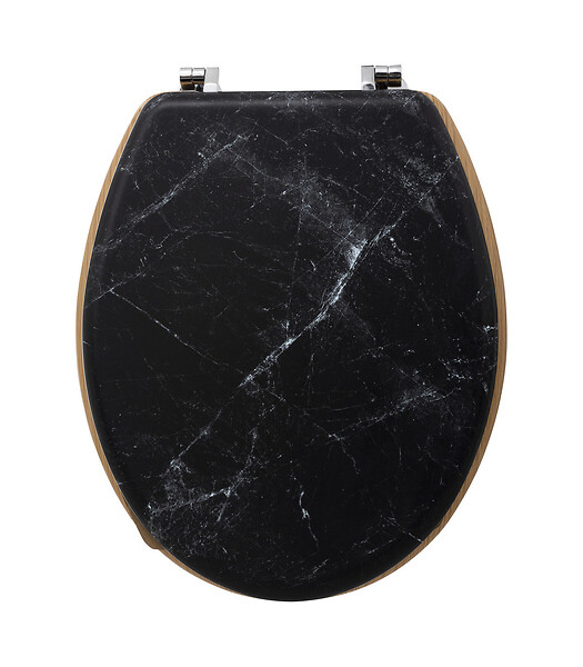 5 FIVE SIMPLY SMART - Abattant WC standard en Bois Noir effet marbre - large