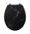 5 FIVE SIMPLY SMART - Abattant WC standard en Bois Noir effet marbre - vignette