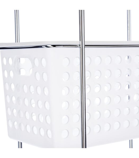 5 FIVE SIMPLY SMART - Étagère 3 niveaux en Acier chromé avec 3 grands paniers de rangement H 85 cm - large