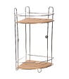5 FIVE SIMPLY SMART - Étagère d'angle 2 niveaux en Métal et Bambou H 40 cm - vignette