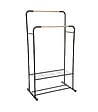 5 FIVE SIMPLY SMART - Penderie Portant à vêtements double en métal Noir H 150 cm - vignette