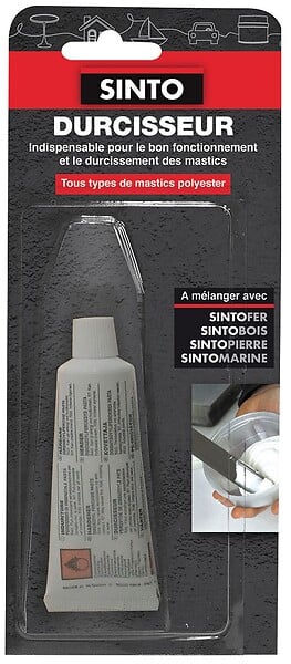 SINTO - Durcisseur pour mastic Sintobois, tube de 30 ml - large