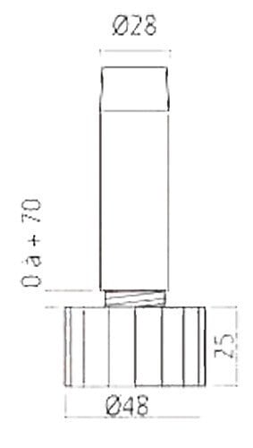 HANGER - Pied métal 323 120 mm - 119-12-V - large
