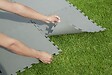 BESTWAY - Tapis de sol gris pour piscine, Lot 9 dalles pré-formées 50 x 50 cm - vignette