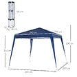 OUTSUNNY - Tonnelle barnum de jardin pop-up pliant 2,4L x 2,4l x 2,5H m acier polyester imperméabilisé anti UV avec sac de transport bleu - vignette