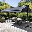 OVIALA - Store double pente 3 x 4m et 4 dalles lestées anthracite - Delgada - vignette