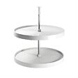 EMUCA - Jeu de plateaux circulaires Shelvo pour meuble de cuisine, pour module de 800 mm, plastique et aluminium, blanc - vignette