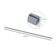 HOMCOM - Kit de porte coulissante système galandage pour porte épaisseur 35-45 mm longueur rail 2 m charge max. 90 Kg aluminium coffrage MDF inclus - vignette