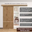 HOMCOM - Kit de porte coulissante système galandage pour porte épaisseur 35-45 mm longueur rail 2 m charge max. 90 Kg aluminium coffrage MDF inclus - vignette