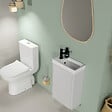 CERSANIT - Meuble lave-mains 40x22 cm-Gain de place-Gris Clair - vignette