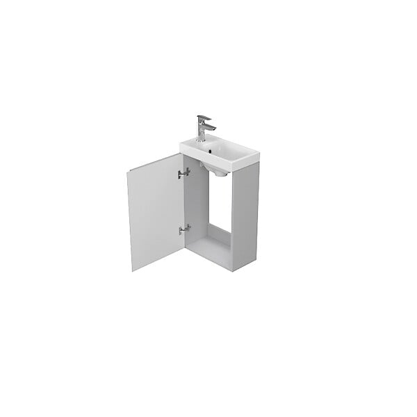 CERSANIT - Meuble lave-mains 40x22 cm-Gain de place-Gris Clair - large