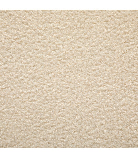 ATMOSPHERA - Pouf pliant et Coffre de rangement en tissu à bouclettes Blanc Ivoire - large
