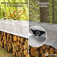 VOUNOT - Bâche de Protection en Polyéthylène resistant et impermeable 180g/m² blanche 4x8m - vignette