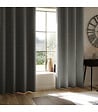 ATMOSPHERA - Rideau à œillets Occultant en tissu Gris Foncé 140 x 260 cm - vignette