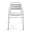 OVIALA - Chaise de jardin empilable en aluminium gris clair - Nothing Hill - vignette
