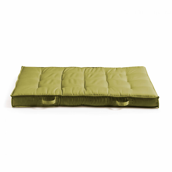OVIALA - Coussin pour palette matelassé vert 120 x 80cm - Cuzco - large