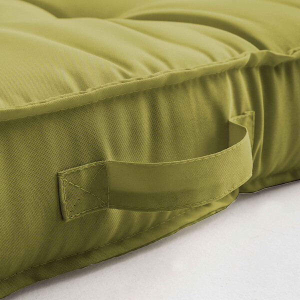 OVIALA - Coussin pour palette matelassé vert 120 x 80cm - Cuzco - large