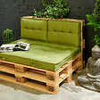 OVIALA - Coussin pour palette matelassé vert 120 x 80cm - Cuzco - vignette