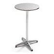 OVIALA - Table de jardin haute en aluminium et 4 chaises hautes - Brixton - vignette