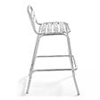 OVIALA - Table de jardin haute en aluminium et 4 chaises hautes - Brixton - vignette