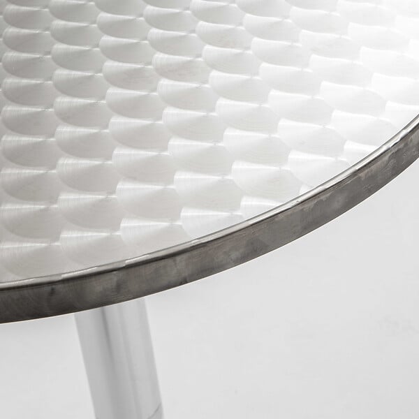 OVIALA - Table de jardin haute en aluminium et 4 chaises hautes - Brixton - large