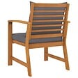 VIDAXL - vidaXL Chaises de jardin lot de 2 avec coussin gris foncé Bois acacia - vignette