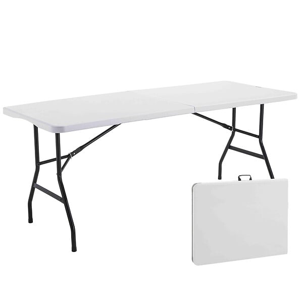 OVIALA - Ensemble table et chaises pliantes de jardin 180 cm - REKKEM - large