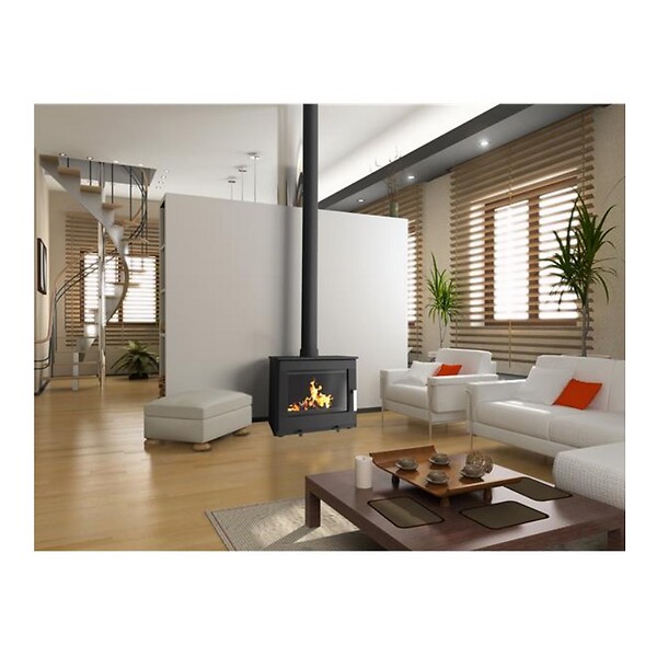 SUPRA - poêle à bois étanche 7.3kw noir - FR9016120B - large