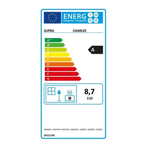 SUPRA - poêle à bois 8.7kw noir - FR9016210B - large