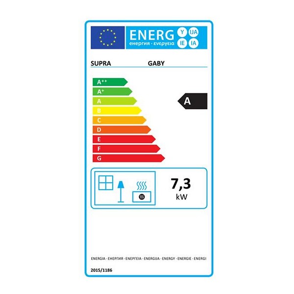 SUPRA - poêle à bois étanche 7.3kw noir - FR9016110B - large
