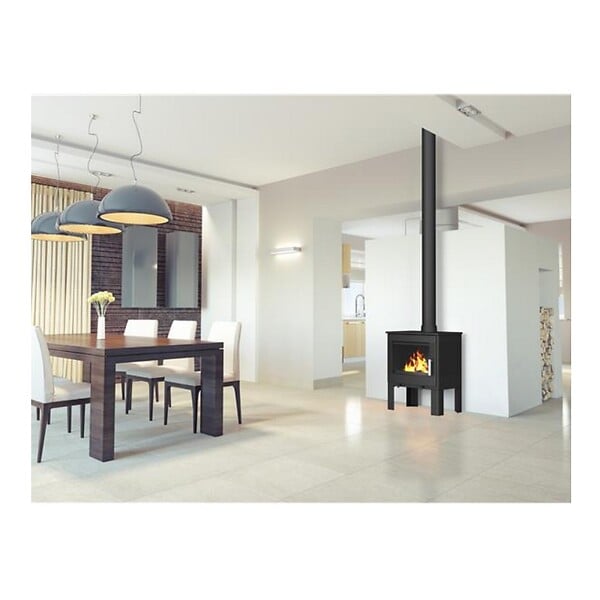 SUPRA - poêle à bois étanche 7.3kw noir - FR9016110B - large
