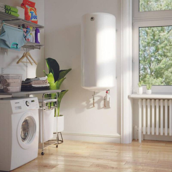 THERMOR - Chauffe-eau électrique compact Stéatis Thermor - Vertical - Mural  - 200L - 2200W - Blanc - large