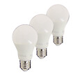 XANLITE - Lot de 3 ampoules SMD LED A60 opaques dont 1 offerte, culot E27, puissance équivalente 60W, flux 806 lm, lumière blanc chaud 3000 K, diffusion homogène - vignette
