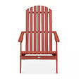 OVIALA - Fauteuil relax pliant en bois d'eucalyptus terracotta - Calgary - vignette