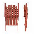 OVIALA - Fauteuil relax pliant en bois d'eucalyptus terracotta - Calgary - vignette
