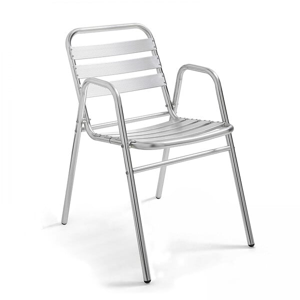 OVIALA - Lot 4 fauteuils de jardin aluminium gris - Nothing Hill - large