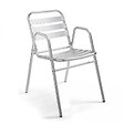 OVIALA - Lot 4 fauteuils de jardin aluminium gris - Nothing Hill - vignette