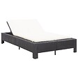 VIDAXL - vidaXL Transat à 2 places avec coussin Noir Résine tressée - vignette