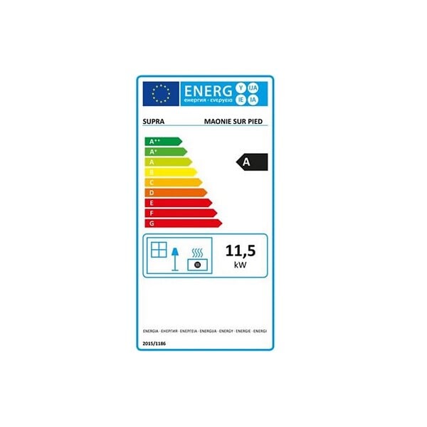 SUPRA - poêle à bois fonte 11.5kw noir - FR9016190B - large