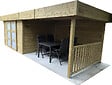 SOLID - Abri de jardin - Bois - Avec auvet - Arhus - 7,65m2 - vignette