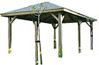 SOLID - Kiosque de jardin - Bois - vignette