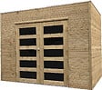 SOLID - Abri de jardin Potenza - Avec auvent - Bois - 5.37m2 - vignette