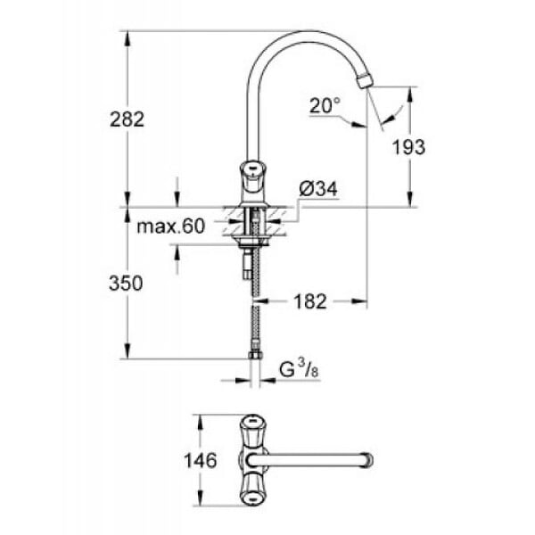 GROHE - Mélangeur Costa L - large