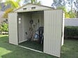 DURAMAX - Abri PVC Woodstyle PREMIUM - 4,13m² - Kit fondation + 1 fenêtre - Beige - vignette